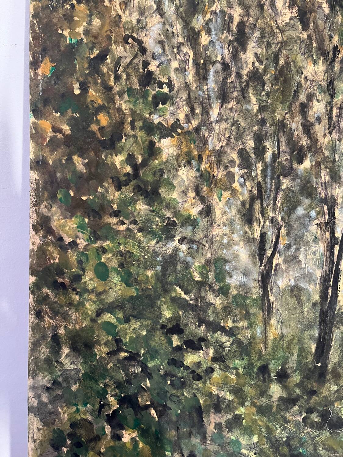 "Trees" oil on cardboard signed