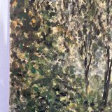 "Trees" oil on cardboard signed