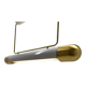 Mid-century Brass Long Pendant Light by Napako