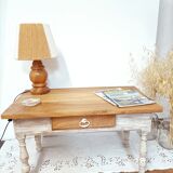 Renovated limed oak coffee table