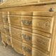 Antique oak secretary – light polished wood – Louis XV style