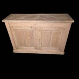 19th-century buffet in solid fir with a chevron top (shallow)