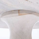 Pedestal dining table in travertine, Stone International, Italy, 1970s