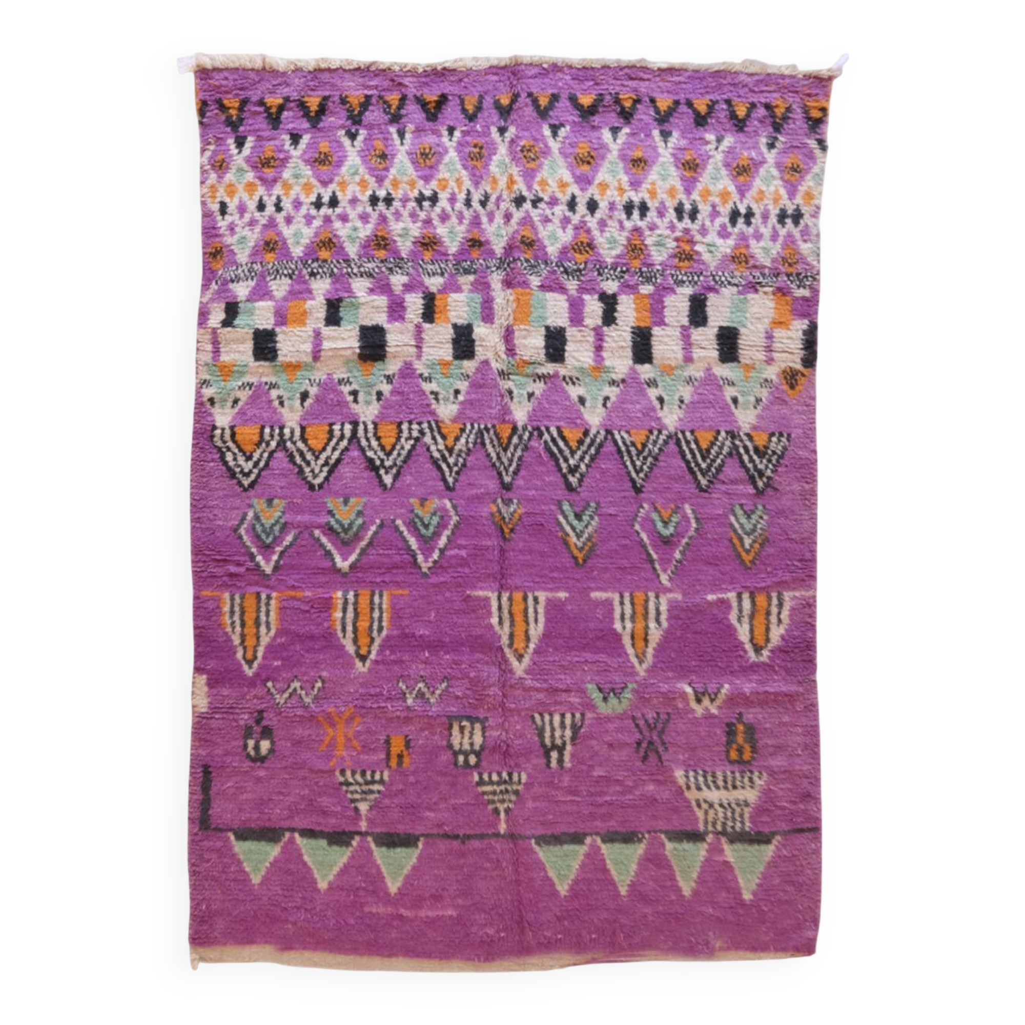 Purple Berber Rug - 303 x 200 cm