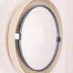 Vintage wall mirror 70's white backlit o design allibert