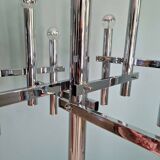 Large geometric chandelier in chromed metal, Massive, 1970