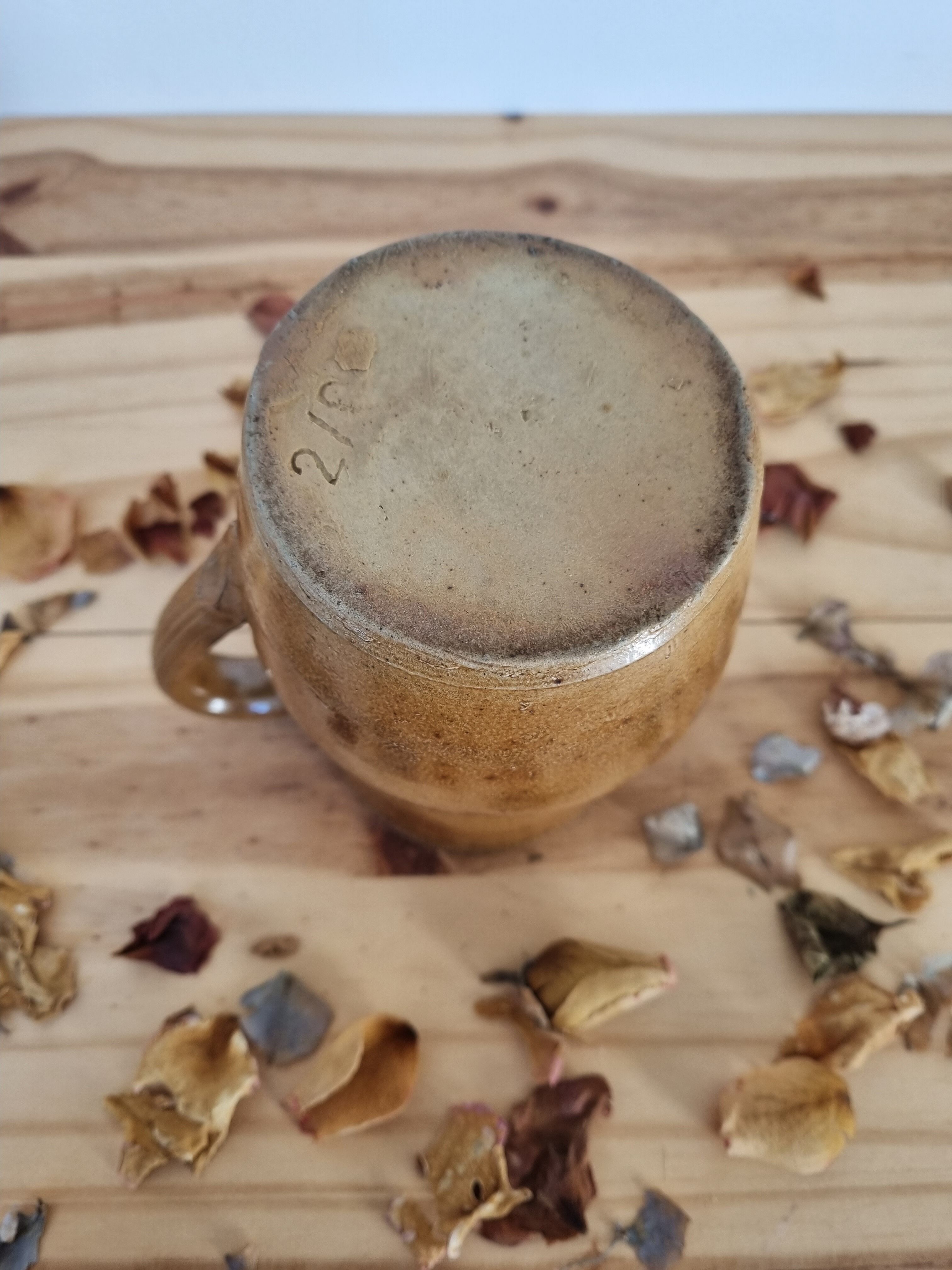 Pair of pitchers carafes vase stoneware