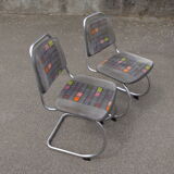 Duo of vintage cantilever chairs