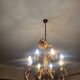Set of painted metal chandeliers with flower decor