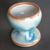 Four stoneware egg cups from Saint Amand pottery by Roger Jacques, vintage.