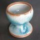 Four stoneware egg cups from Saint Amand pottery by Roger Jacques, vintage.
