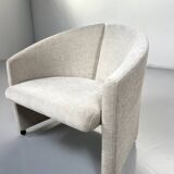 Paire de fauteuils sur roulettes pour Saporiti Italia, nouvelle tapisserie, années 1970.