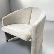 Pair Of Armchairs On Casters For Saporiti Italia, New Upholstery, 1970s