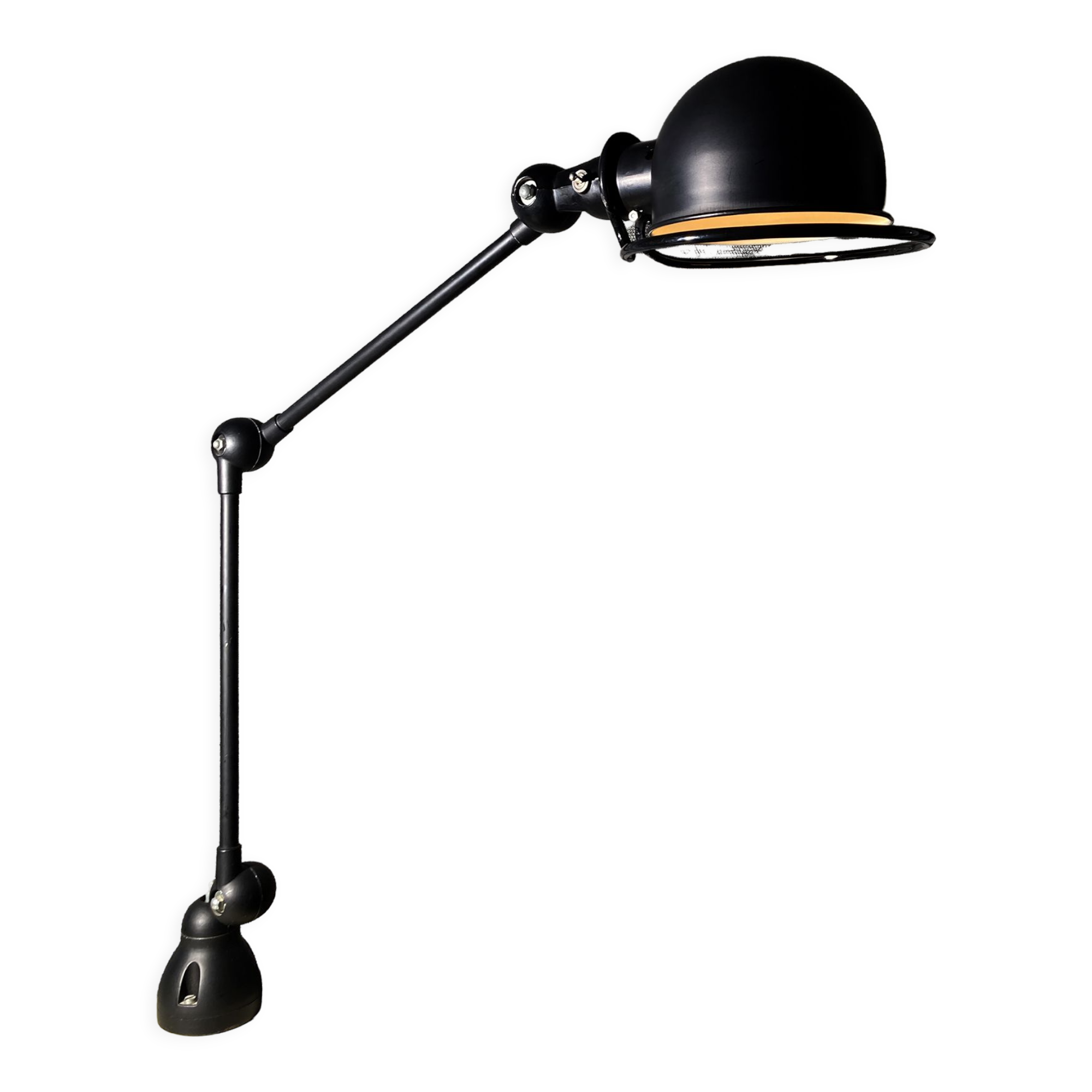 Original satin black two-arm Jielde lamp 1960