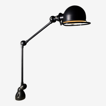 Original satin black two-arm Jielde lamp 1960