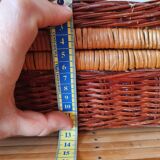Two-coloured wicker trunk