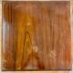Wrought iron foot bistro table and wooden tray