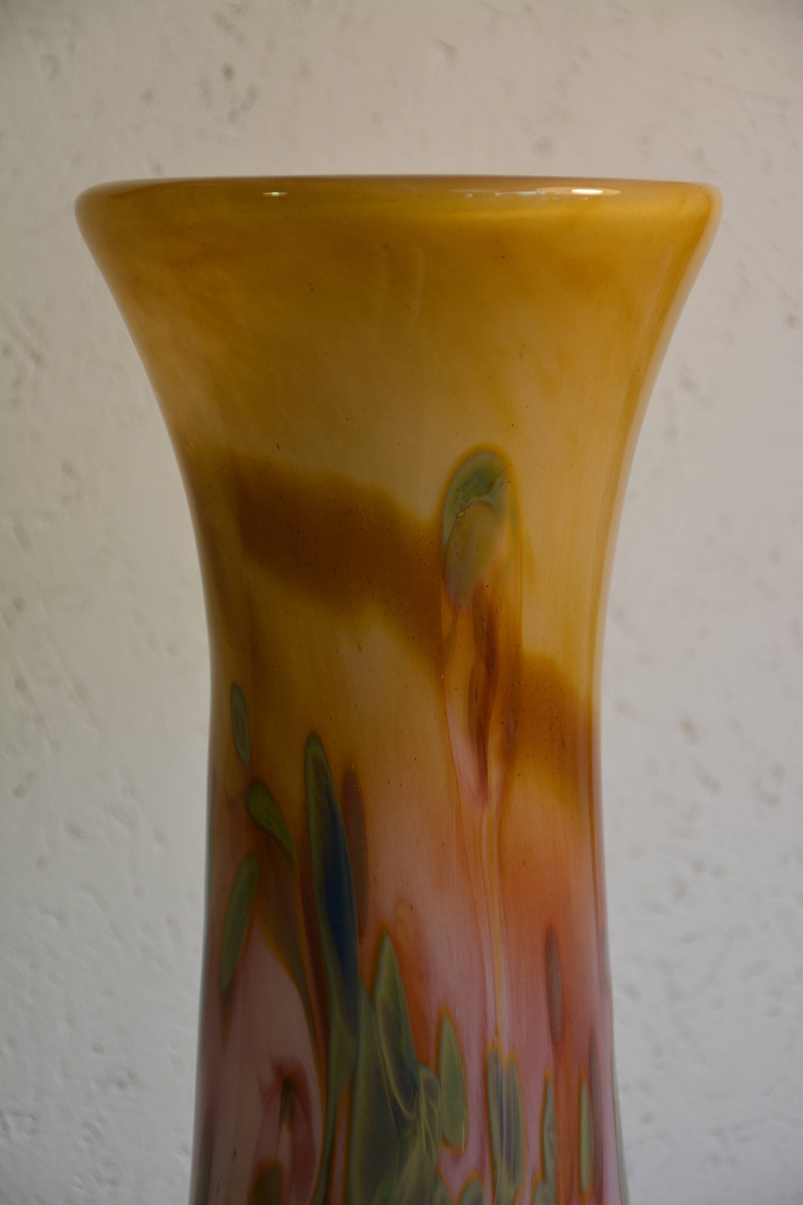 Pink and orange Murano vase