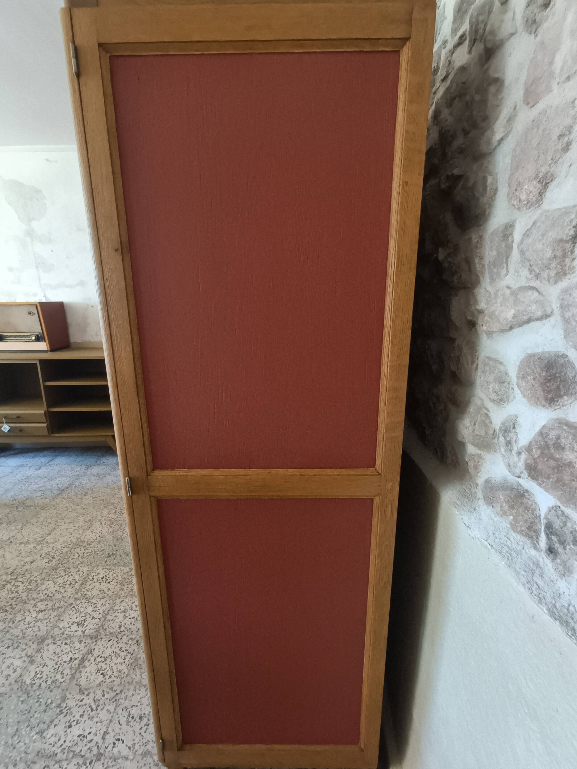 Renovated Art Deco oak wardrobe