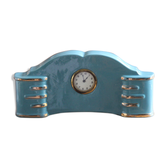 Art-deco blue ceramic pendulum