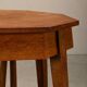 Table d'appoint octogonale en chêne de l'École de La Haye Art Déco architecturale