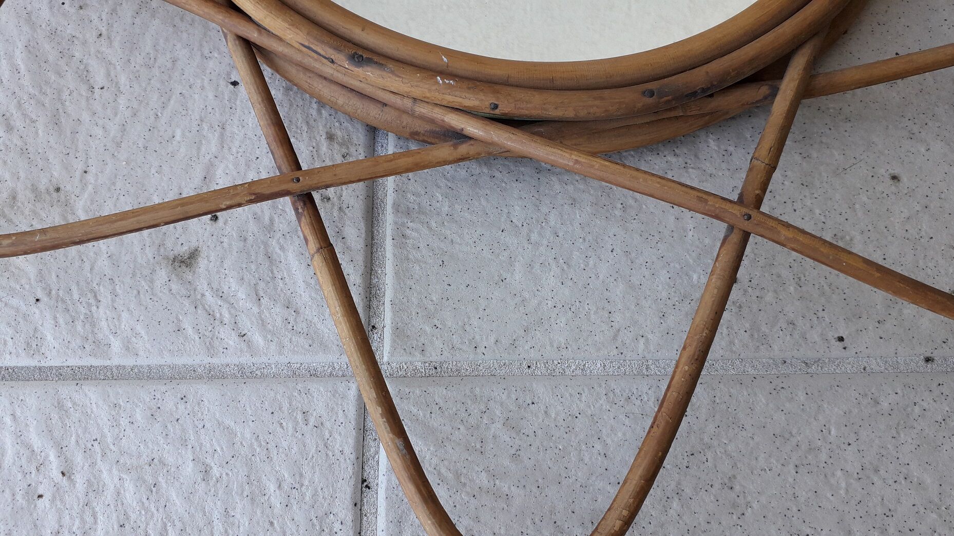 Miroir en rotin, 55 cm