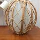 Vintage rattan and opaline pendant light