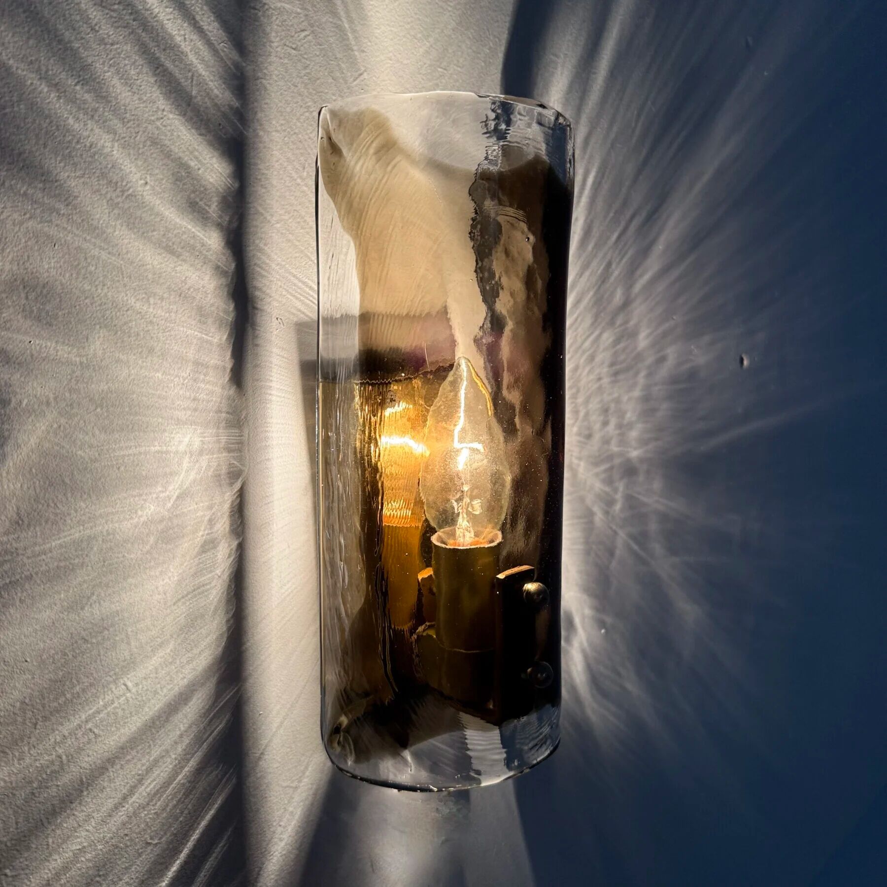 Mid-century glass wall lamp sconce J.T. Kalmar, 1970s, Germany