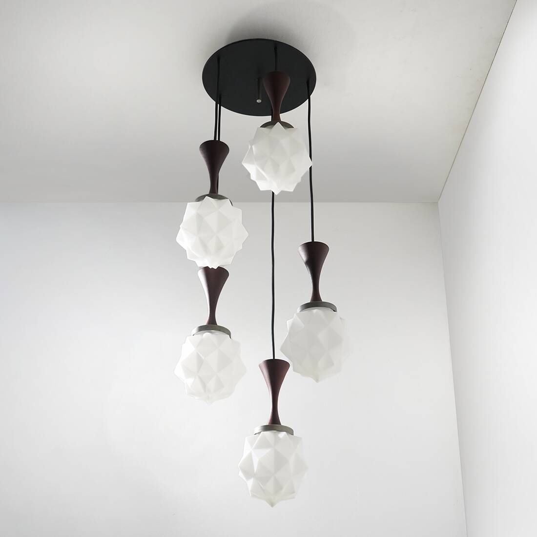 5-pendant chandelier by Reggiani, 1960s
