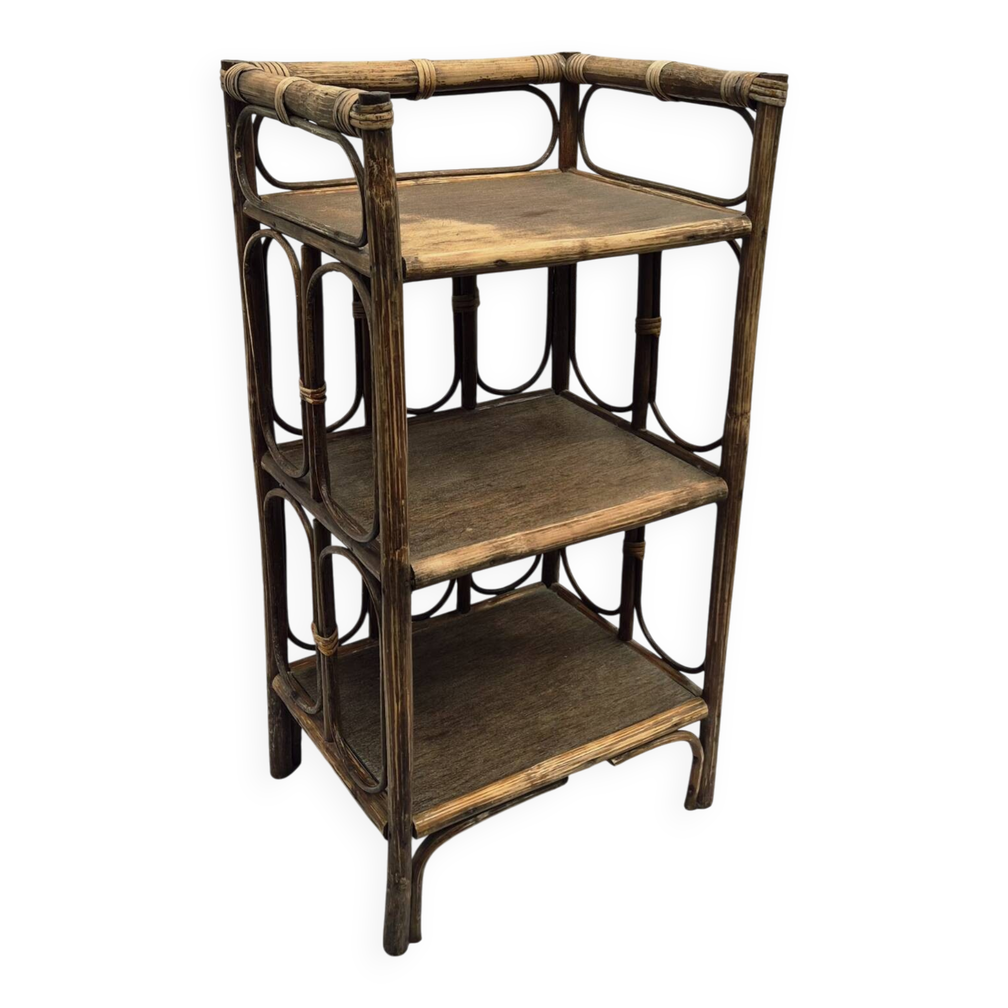 Rattan shelf