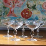 Crystal champagne coupes x5
