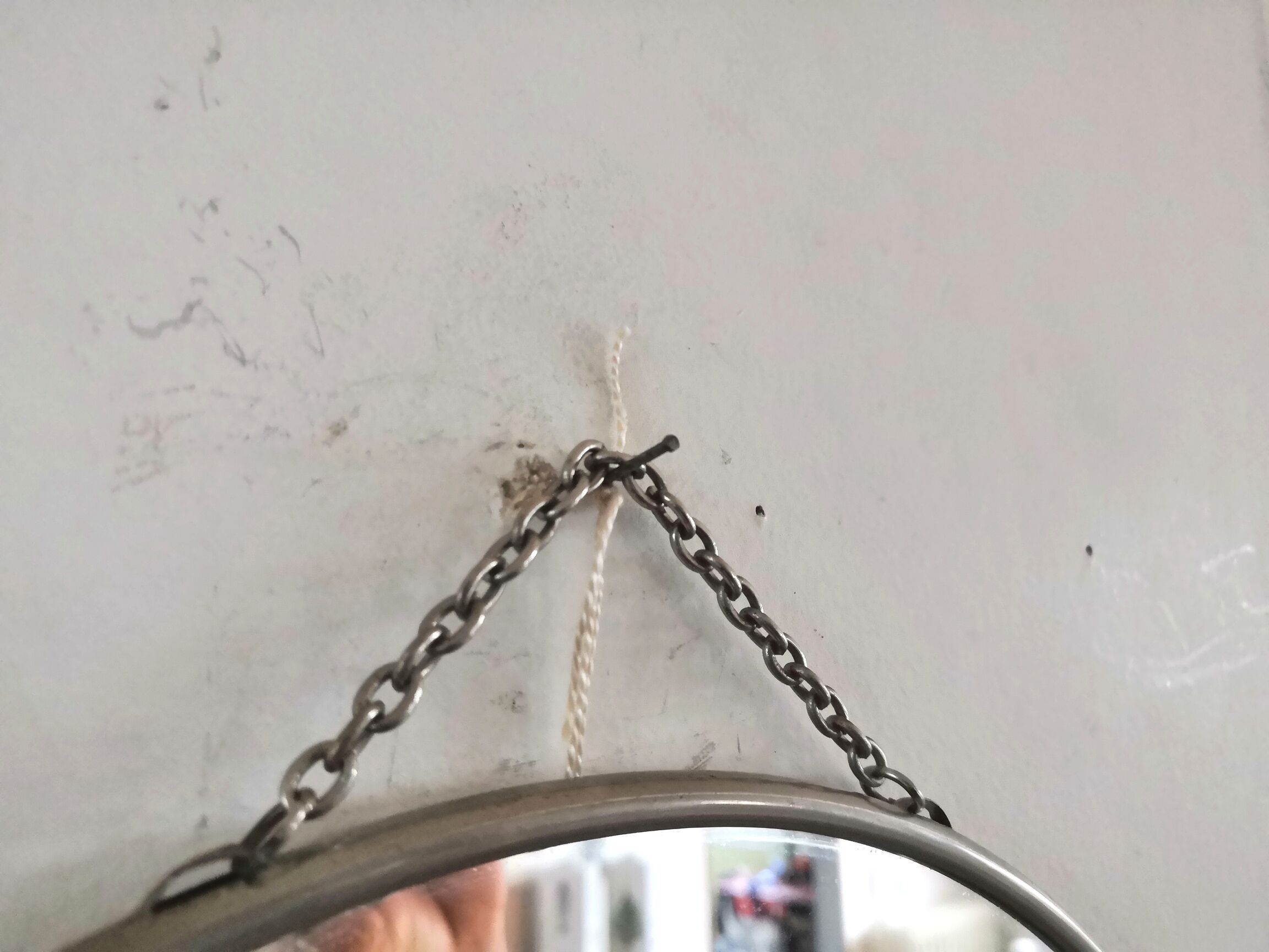 Round barber mirror 60s