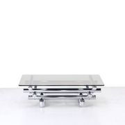 Midcentury 1970s Italian Stacked Chrome Coffee Table