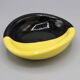 Old ceramic vintage design pocket tray black yellow