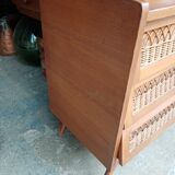 Chest of drawers vintage foot compass 3 drawers