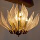 Venini's floral chandelier, murano glass leaves, Italy, 1970