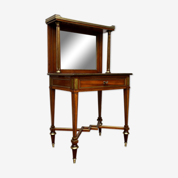 Topino Charles Bonheur-du-jour A Fond De Glace In Mahogany Period Louis XVI Stamped