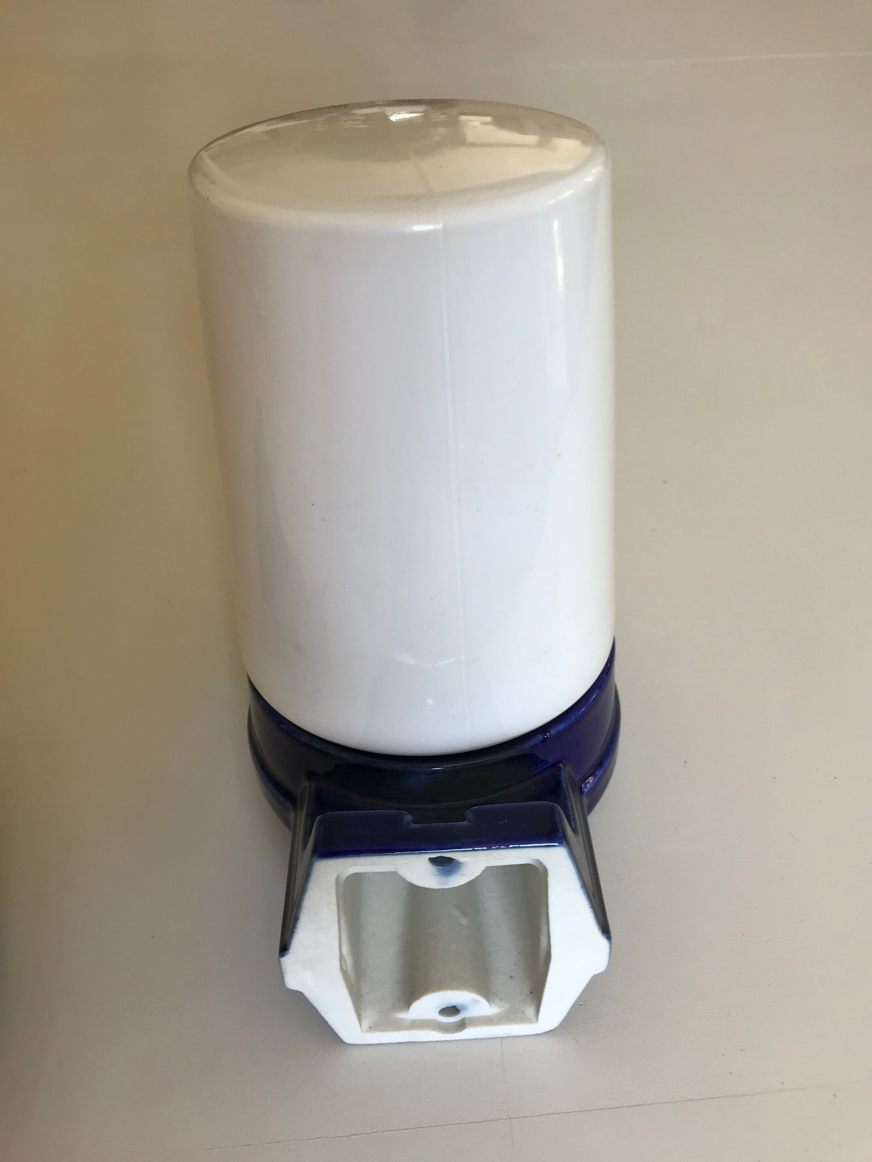 Pair of ceramic and opaline IFÖ sconces