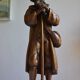 Large wooden sculpture of a man with his grain shovel 52 cm