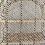 Emmanuelle style bookcase shelf in vintage rattan