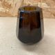 Antique daum nancy octagonal vase brown glass made in france 1930 vintage