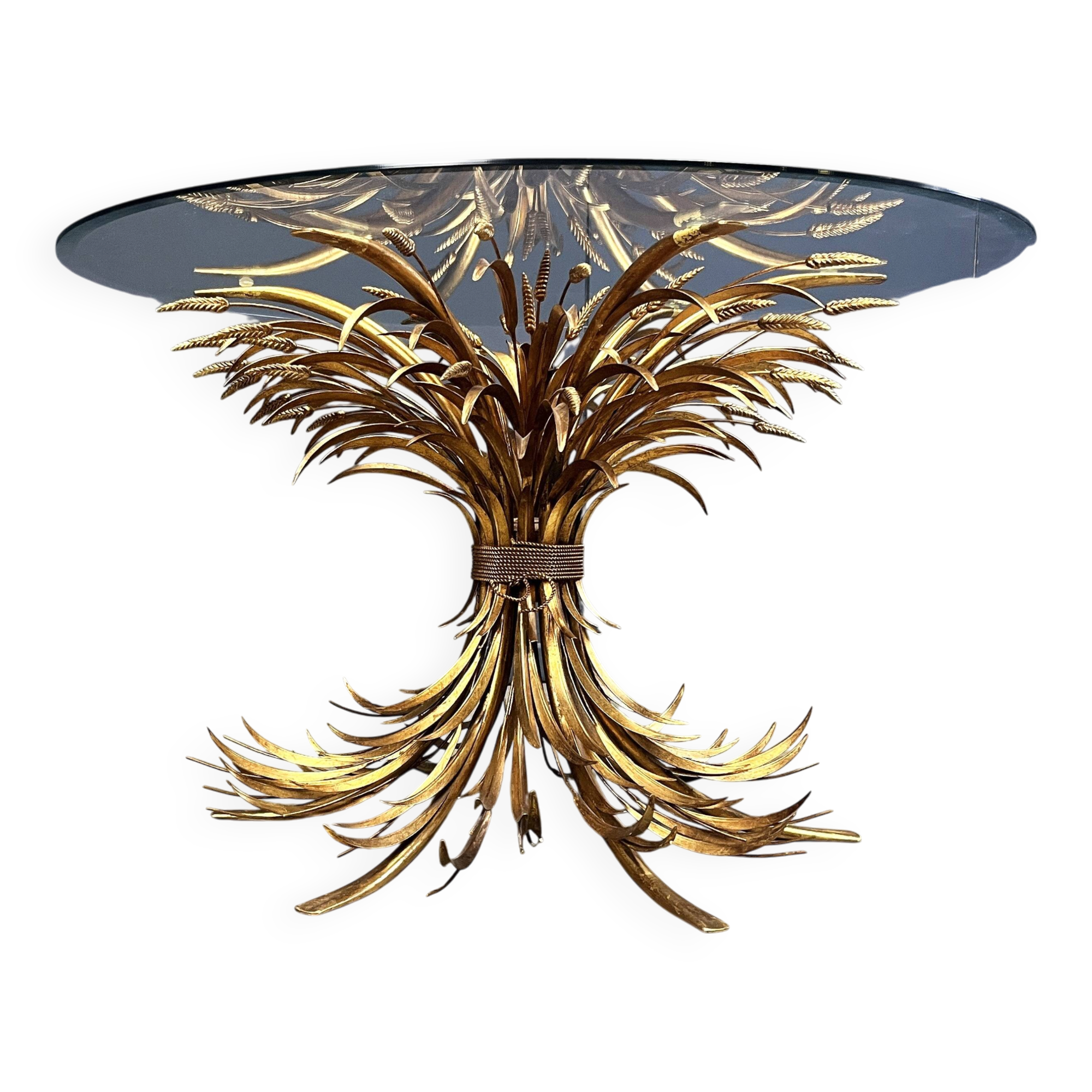 Gilt metal Coco Chanel dining table, 1960s