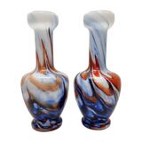 2 Vintage Italian Opaline Vases, 1950s