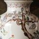 Chinese porcelain vase, peacocks, birds, trees, peonies
