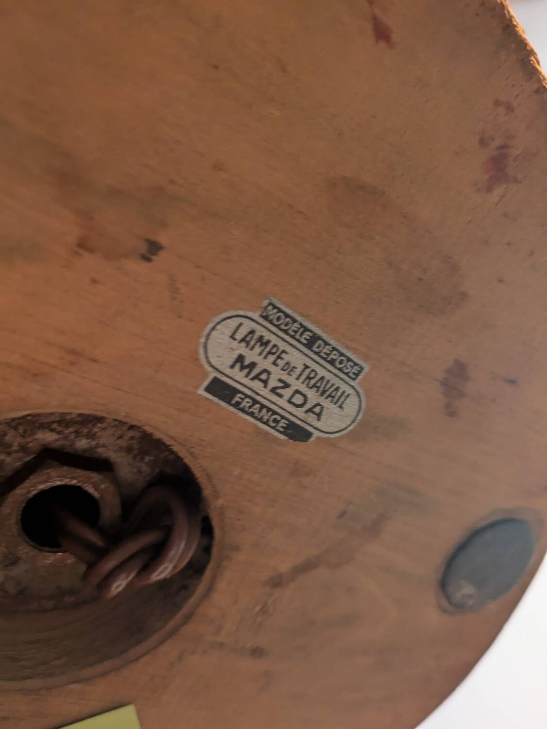 Lampe Mazda Art déco modèle original France 1940-50