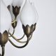 Fog & Mørup 18-Arm Brass and Opaline Glass Tulip Chandelier