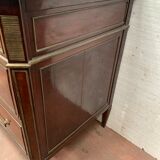 Commode style Lois XVI in mahogany Top of veined gray marble XIX century