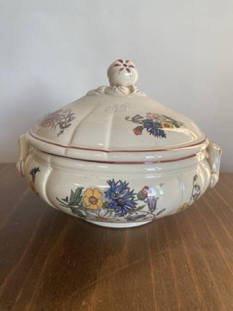 Small Rustic Sarreguemines Soup Tureen