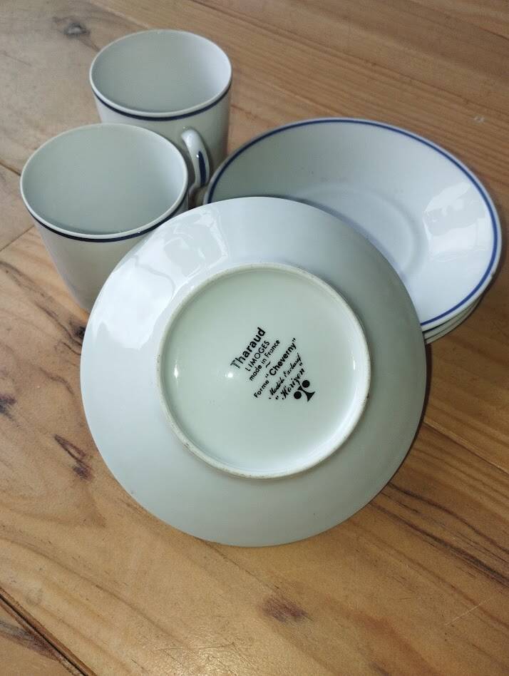 Coffee service for 2 people limoges tharaud "horizon" – 6 pieces