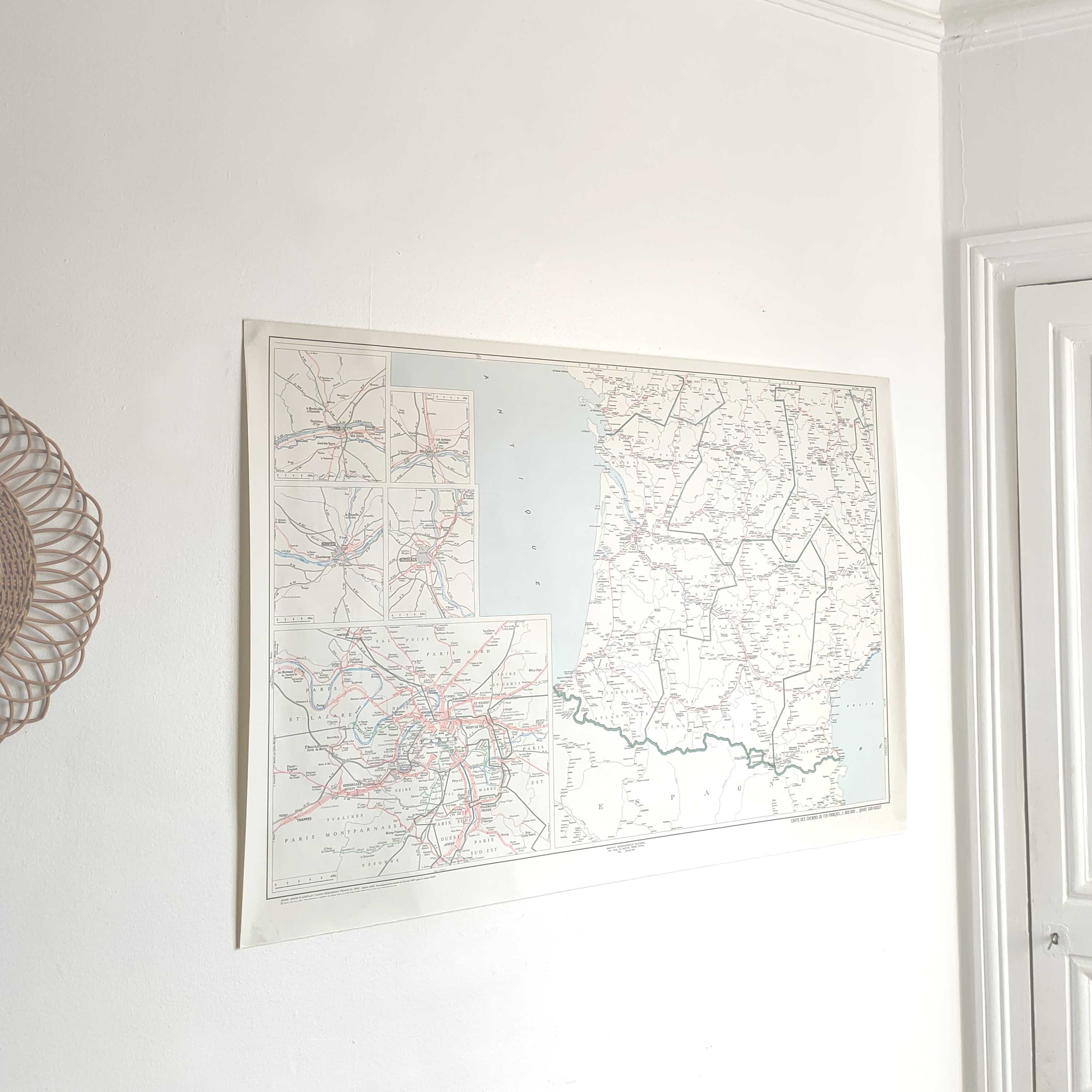 Old SNCF map of the South West